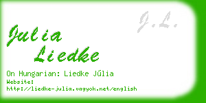julia liedke business card